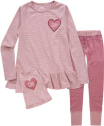 Mädchen Schlafanzug mit Puppenshirt im Set