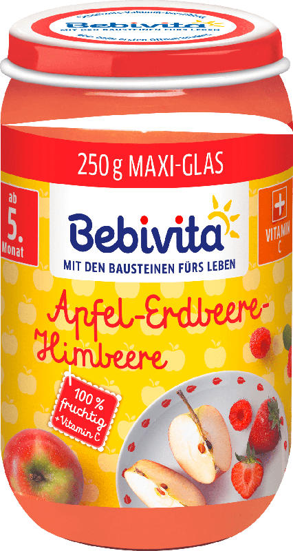 Bebivita Früchte Apfel-Erdbeere-Himbeere, ab dem 5. Monat