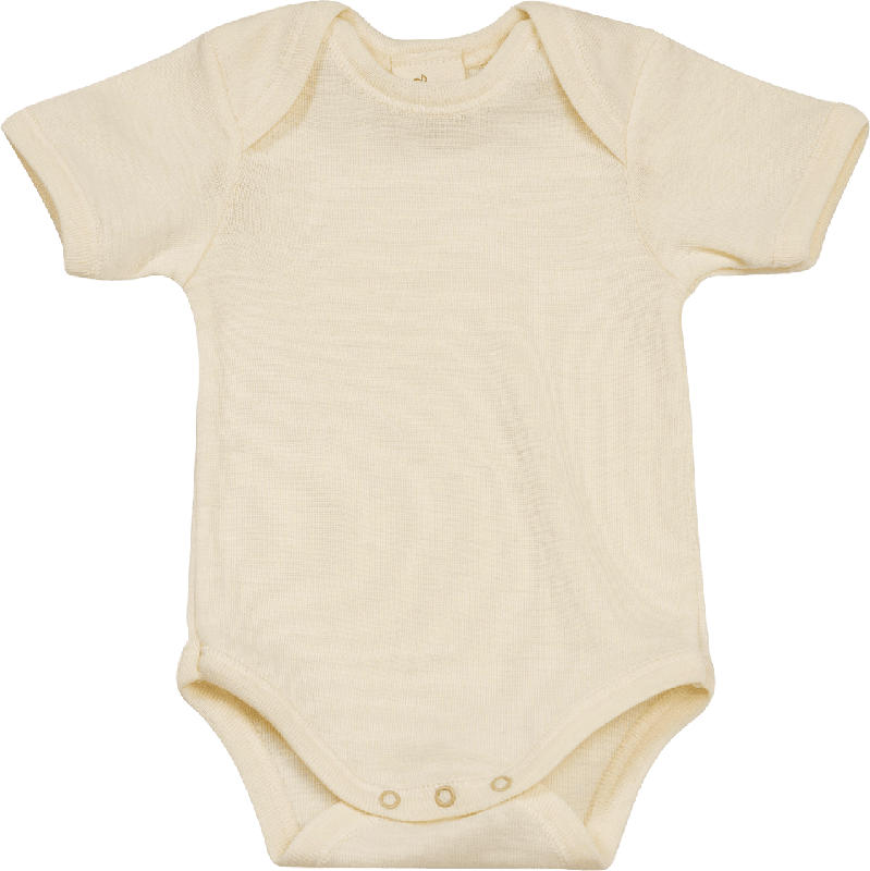 ALANA Baby Body, Gr. 86/92, in Bio-Wolle und Seide, natur, für Mädchen und Jungen