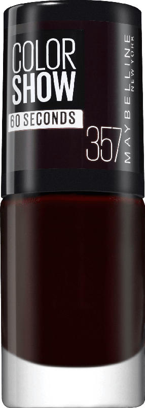 Maybelline New York Nagellack Colorshow 60 Seconds burgundy kiss 357