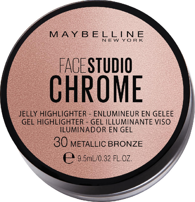 Maybelline New York Highlighter Face Studio Chrome Jelly 30 Metallic Bronze