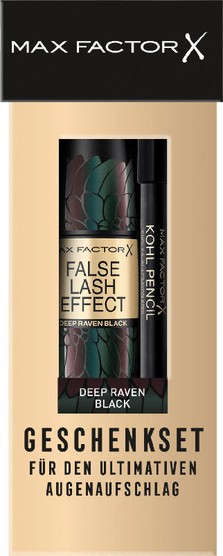 Max Factor Geschenk-Set False Lash Effect Mascara Deep Raven Black + Kohl Kajal Black 20