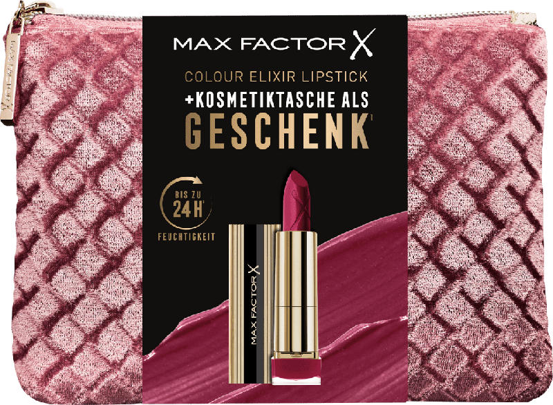 Max Factor Geschenkset Colour Elixir Lippenstift Mulberry 130 + Tasche