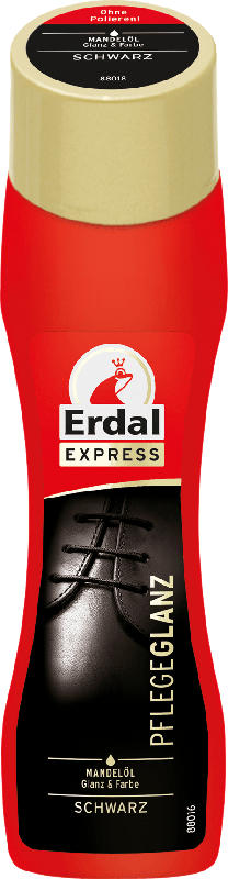 Erdal Schuhcreme Schuhschwamm Express Pflegeglanz Schwarz