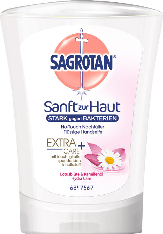 Sagrotan Flüssigseife No Touch Extra Pflege Lotusblüte & Kamillenöl, Nachfüllpack