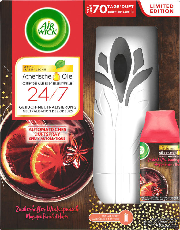 AirWick Duftspray Freshmatic Starter-Set Zauberhafter Winterpunsch