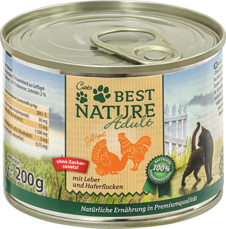 Cats Best Nature Nassfutter für Katzen, Adult, Geflügel und Leber