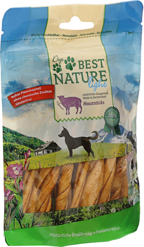 Dogs Best Nature Snack für Hunde, Lammhautsticks