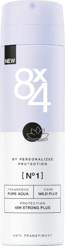 8x4 women Deo Spray Antitranspirant No.1 Pure Aqua