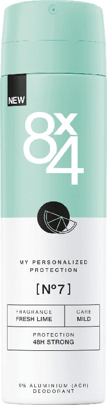 8x4 women Deo Spray Deodorant No.7 Fresh Lime