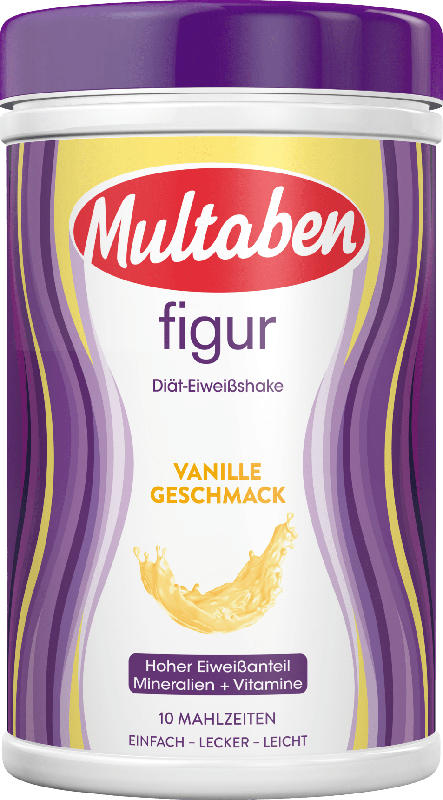 Multaben Mahlzeitenersatz, Diät-Eiweiß-Shake Pulver figur, Vanille-Geschmack