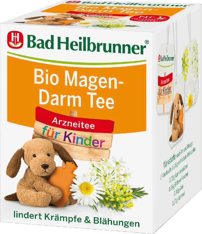 Bad Heilbrunner Arzei-Tee, Magen-Darm Tee für Kinder (1,8g x 8)