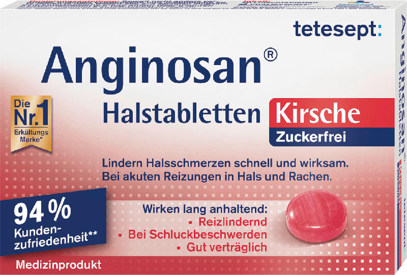 tetesept Anginosan Halstabletten Kirsche zuckerfrei