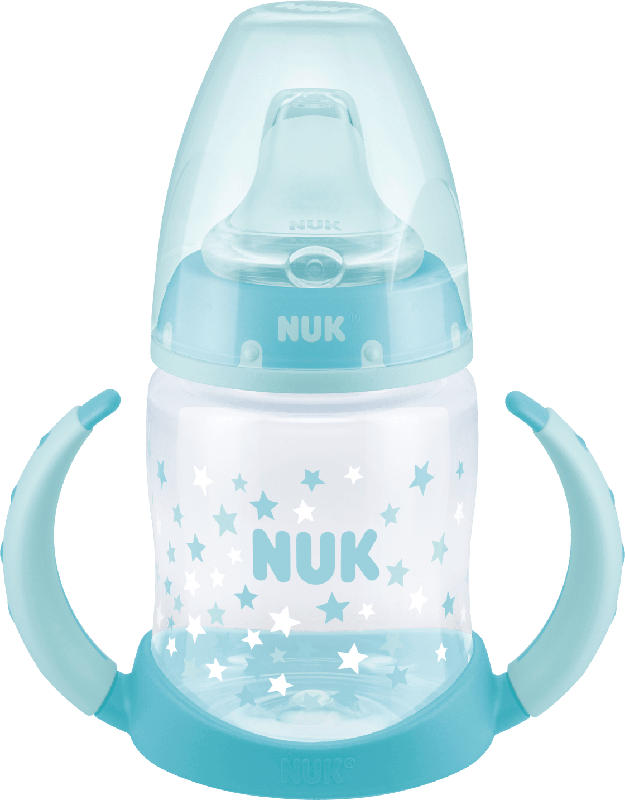Nuk Trinklernflasche First Choice+ mit Trinksauger aus Silikon 150ml, Größe 1, ab 6 Monate, Sterne