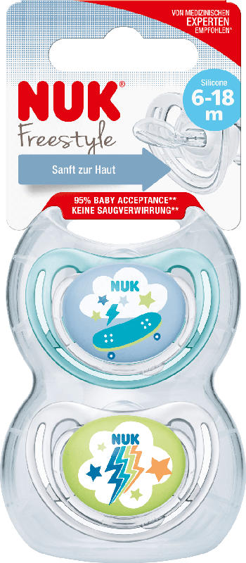 Nuk Schnuller Freestyle Silikon Gr. 2, 6-18 Monate