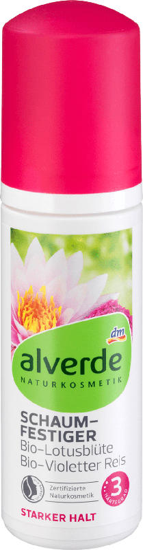 alverde NATURKOSMETIK Schaumfestiger Bio-Lotusblüte Bio-Violetter Reis