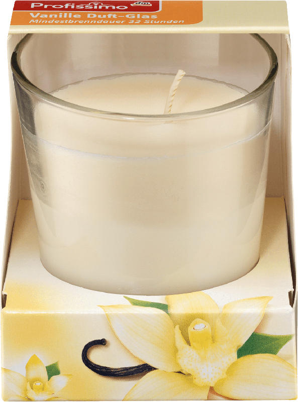 Profissimo Duftkerze mit Glas Vanille