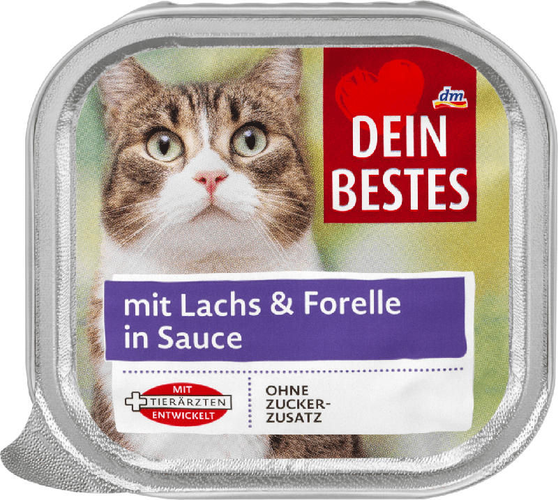 Dein Bestes Nassfutter für Katzen mit Lachs & Forelle in Sauce
