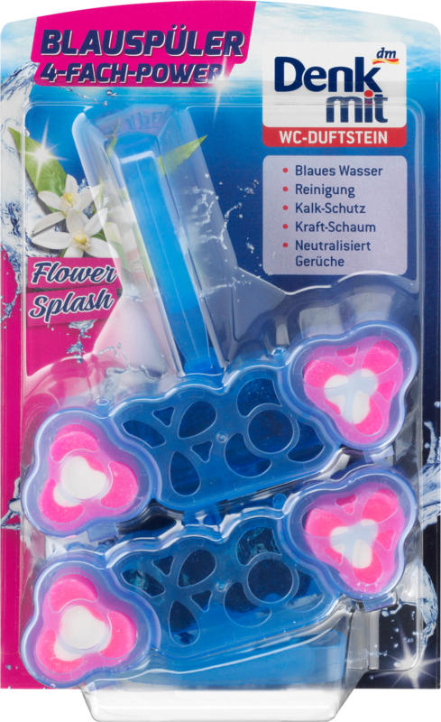 Denkmit WC-Reiniger Duftstein Blauspüler Flower Splash