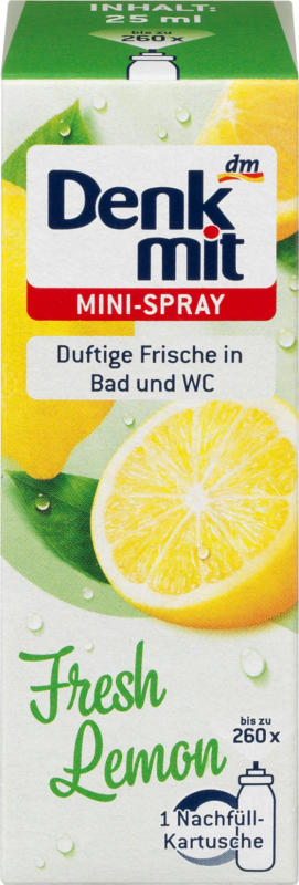 Denkmit Lufterfrischer Mini-Spray Fresh Lemon Nachfüllpack