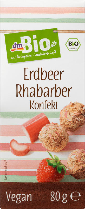 dmBio Erdbeer Rhabarber Konfekt