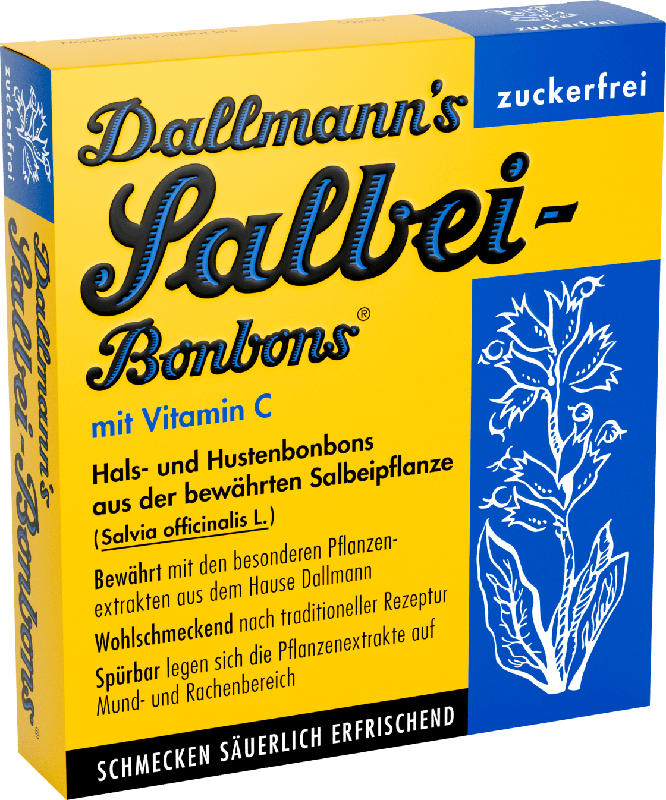 Dallmann's Salbei-Bonbons zuckerfreie Hals- und Hustenbonbons