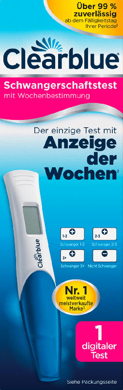 Clearblue Anzeige der Wochen DIGITAL Schwangerschaftstest