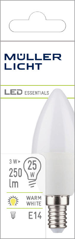 Müller Licht LED Kerze Essentials 3W E14 245lm
