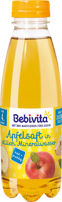 Bebivita Saft Apfelsaft mit Mineralwasser nach dem 4. Monat