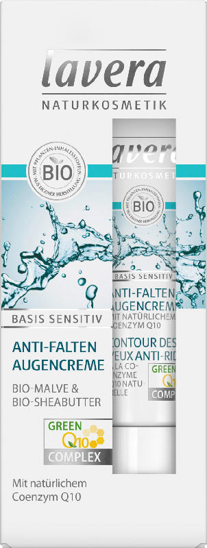 Lavera Augencreme Basis Sensitiv Anti-Falten Q10
