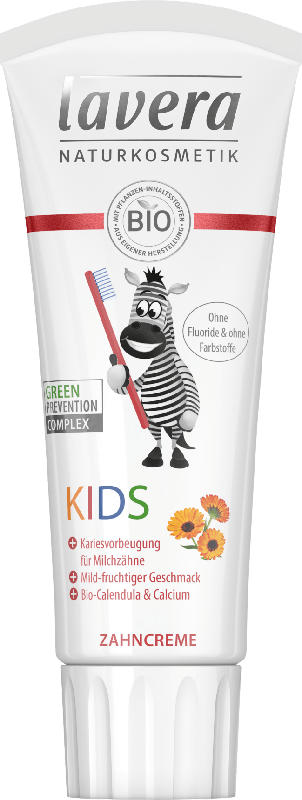 Lavera Zahnpasta Kinder, 0 bis 6 Jahre, fluoridfrei