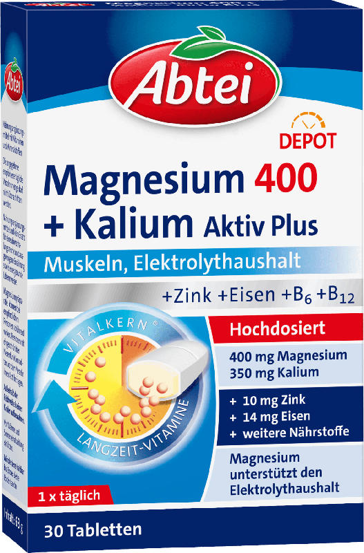 Abtei Magnesium Kalium Aktiv Tabletten 30 St.