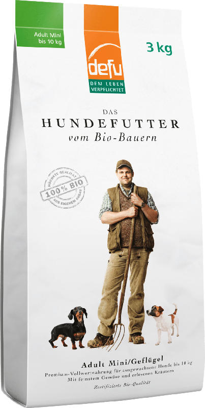 Defu Trockenfutter für Hunde, Adult Mini, Geflügel