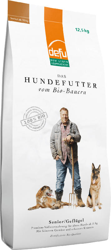 Defu Trockenfutter für Hunde, Senior, Geflügel