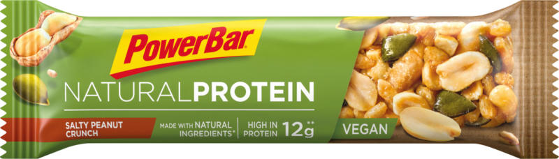PowerBar Protein-Riegel, Natural Energy, salty peanut crunch, mit Erdnüssen & Kürbiskernen