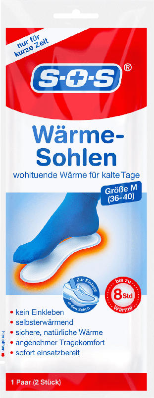 SOS Einlegesohlen Wärme, Gr. 36-40 (1 Paar)