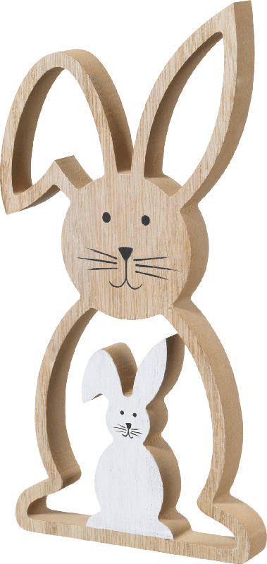 Dekorieren & Einrichten Holzaufsteller Hase 2in1 natur-weiß