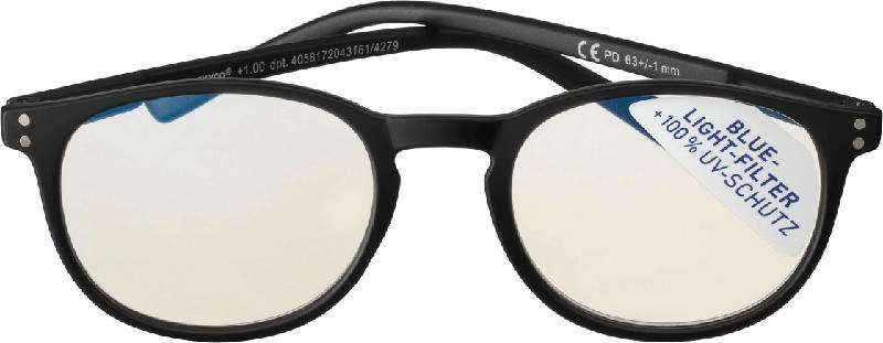 VISIOMAX Lesebrille Anti-Blue-Light, schwarz Dioptrie +2,5