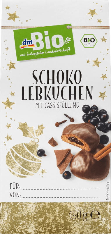 dmBio Weihnachtsgebäck Lebkuchen mit Cassisfüllung