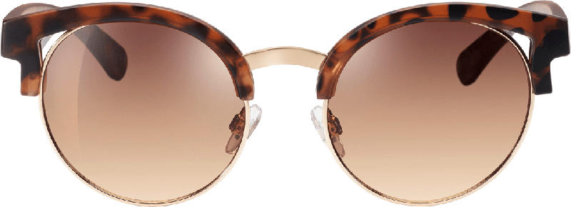 SUNDANCE Sonnenbrille für Erwachsene mit Cut-Outs, havanna-braun mit rosé goldenen Detials