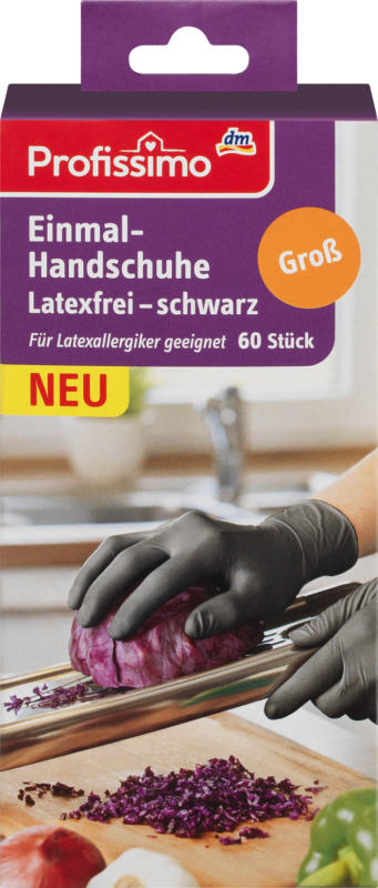 Profissimo Einmalhandschuhe latexfrei schwarz G