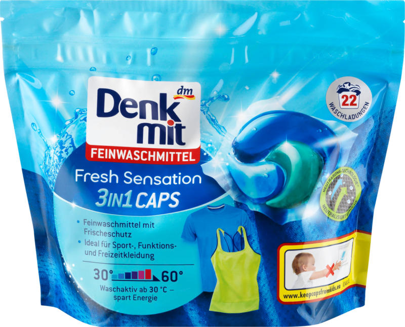 Denkmit Feinwaschmittel 3in1 Caps Fresh Sensation