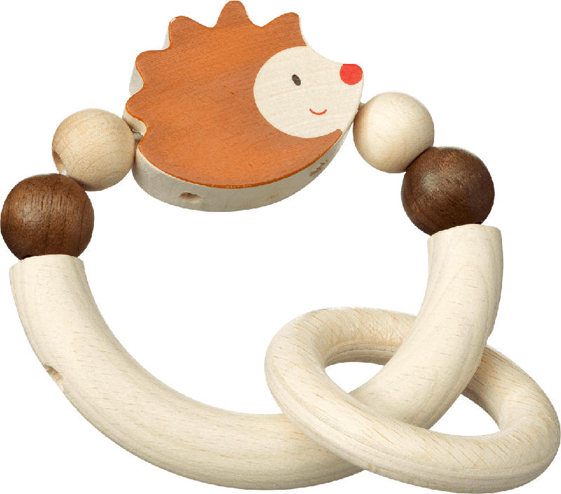 Entwicklungsfördernde Produkte Greifling Igel aus Holz, braun, für Mädchen und Jungen
