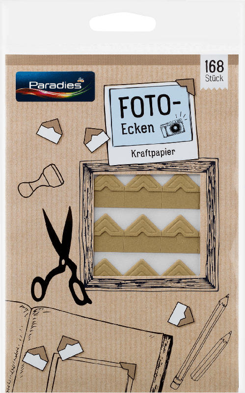Paradies Fotoecken Kraftpapier