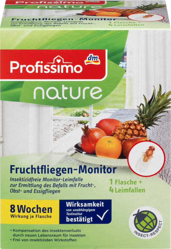 Profissimo Fruchtfliegen-Monitor Set (1 Fl. + 4 Fallen)