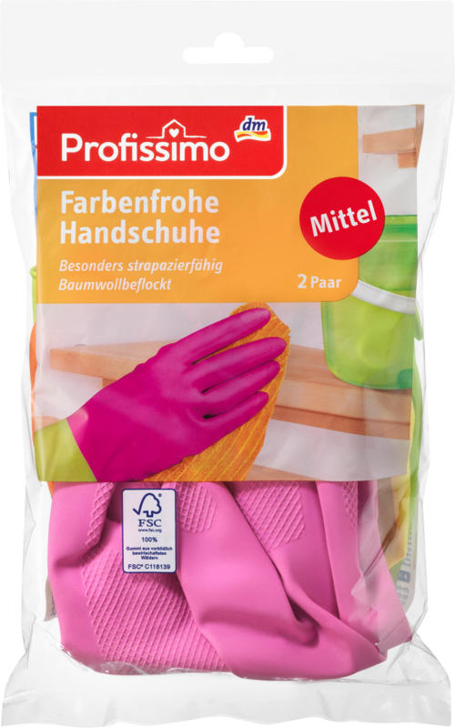Profissimo Farbenfrohe Handschuhe M