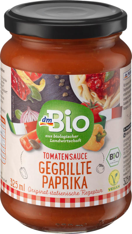 dmBio Sauce, Tomatensauce gegrillte Paprika