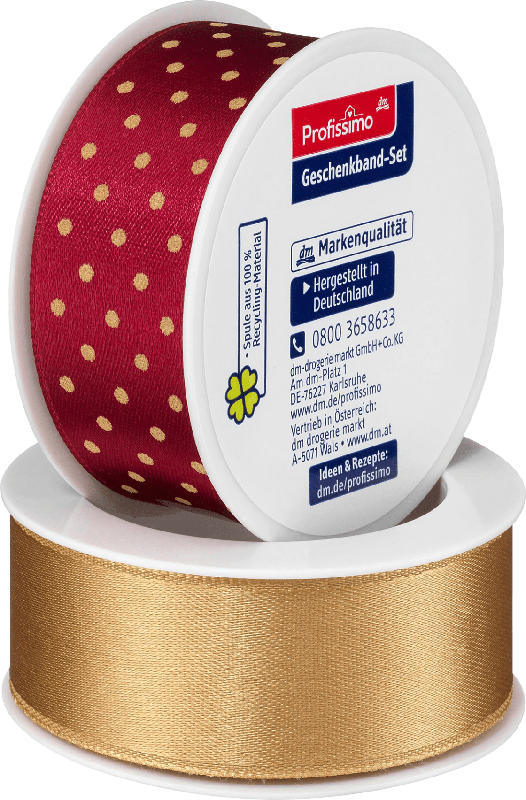 Profissimo Geschenkband bordeaux/gold