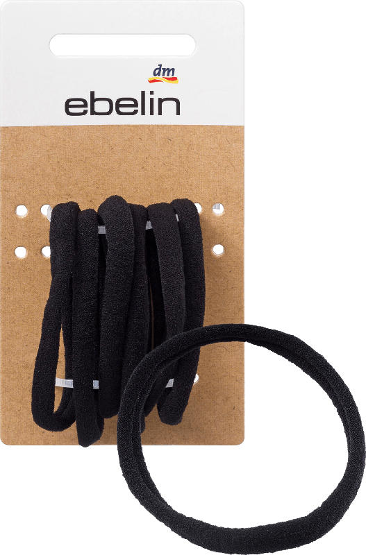 ebelin Haaargummis weich Schwarz