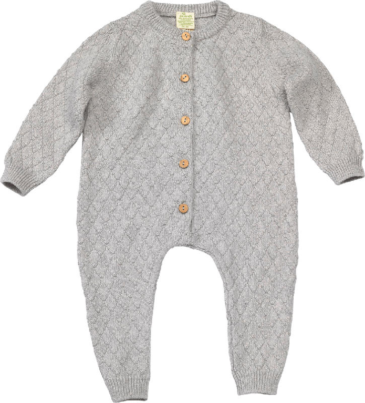 ALANA Baby Overall, Gr. 80, in Bio-Schurwolle und Bio-Baumwolle, grau